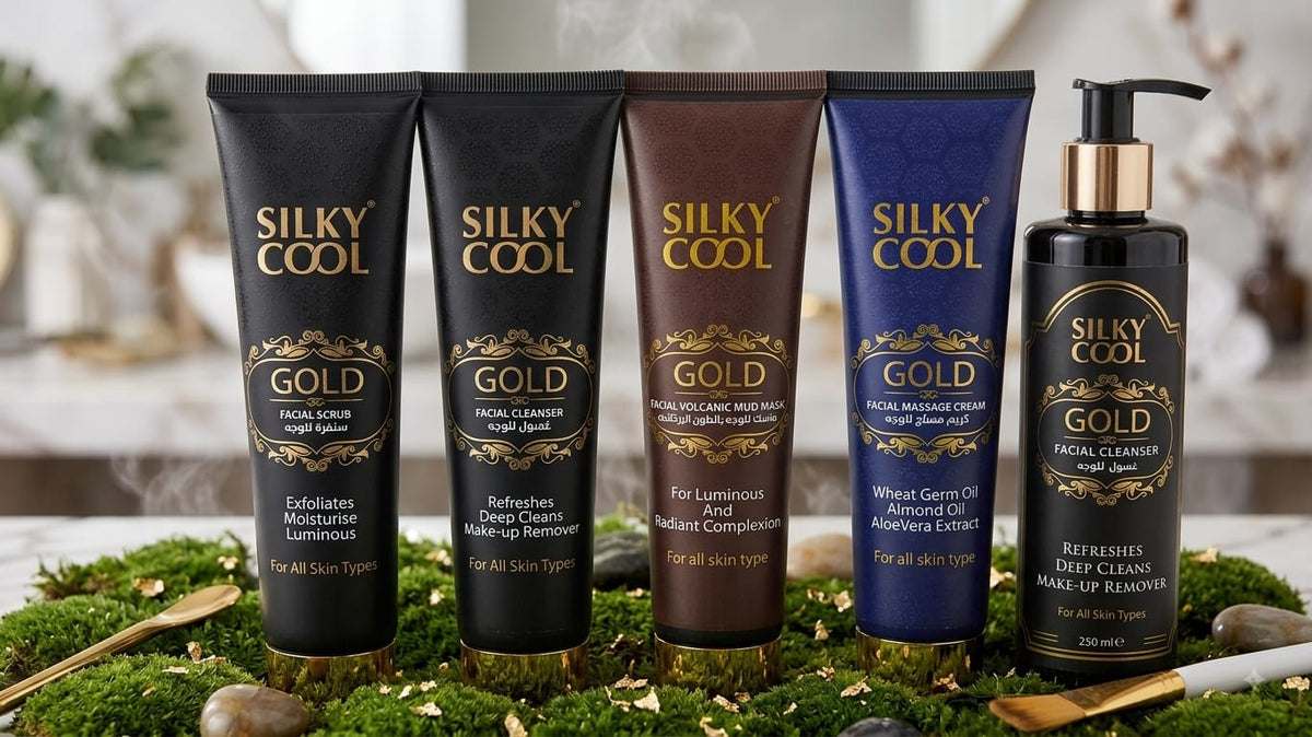 Silky Cool Gold Luxury Facial Range