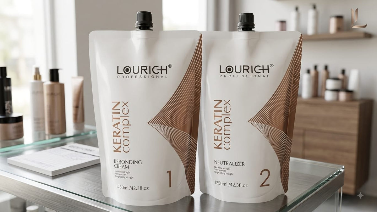 Lourich Professional Keratin Complex Rebonding Cream & Neutralizer Set-1250 ml
