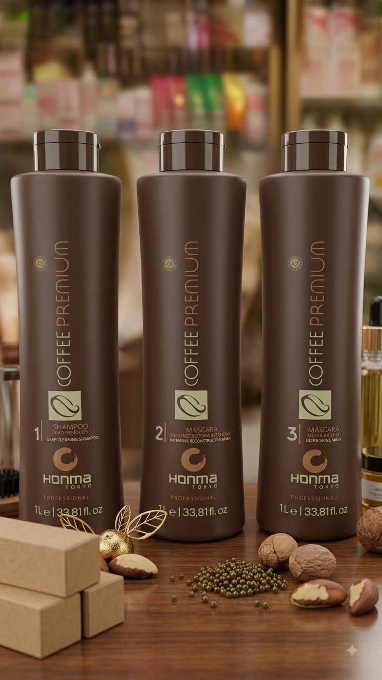 Honma Tokyo Coffee Premium Professional Hair Treatment System - 3 x 1L