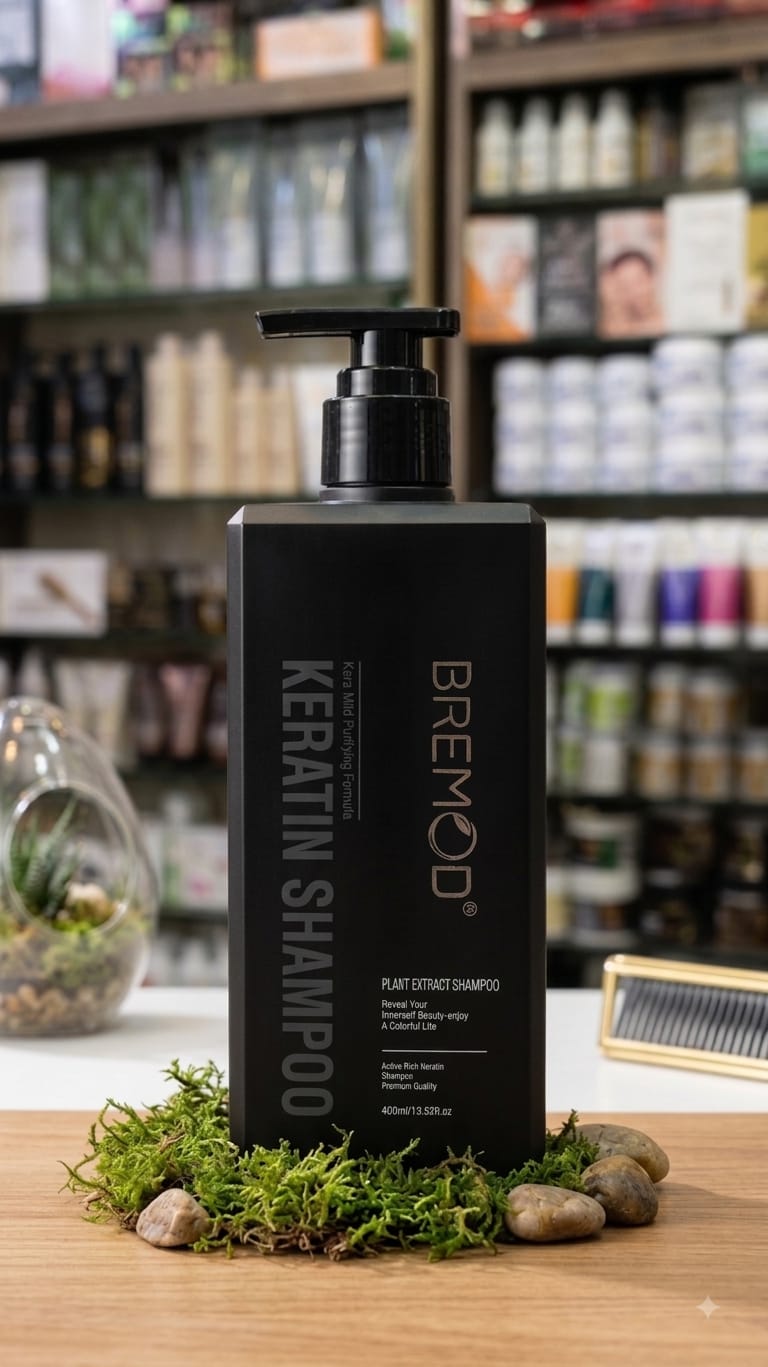 Bremod Keratin Shampoo Plant Extract Formula - 400ml
