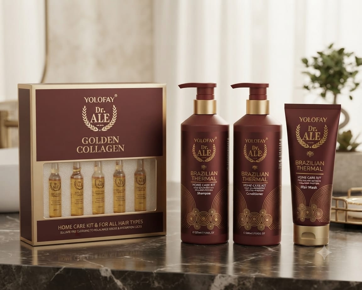 YOLOFAY Dr. ALE Golden Collagen & Brazilian Thermal Home Care Kit